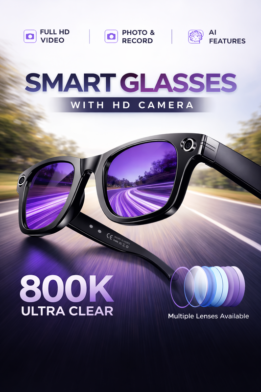 Premium AI Smart Sunglasses with Camera, Translation & Bluetooth Calls