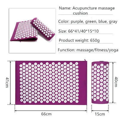 Acupressure Yoga Mat & Massage Cushion Set
