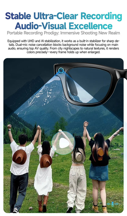 Premium AI Smart Sunglasses with Camera, Translation & Bluetooth Calls