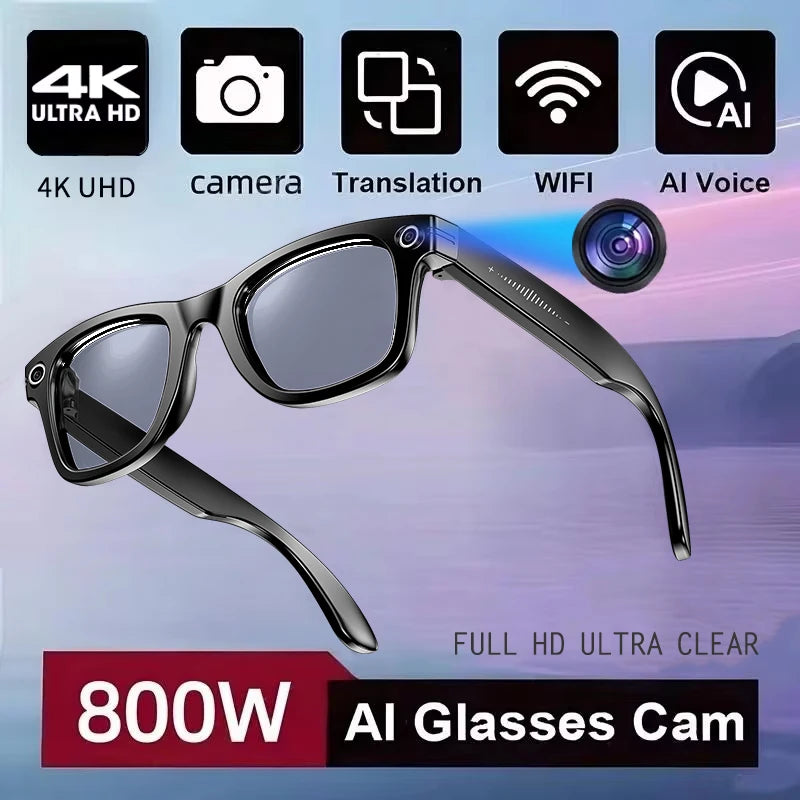 Premium AI Smart Sunglasses with Camera, Translation & Bluetooth Calls