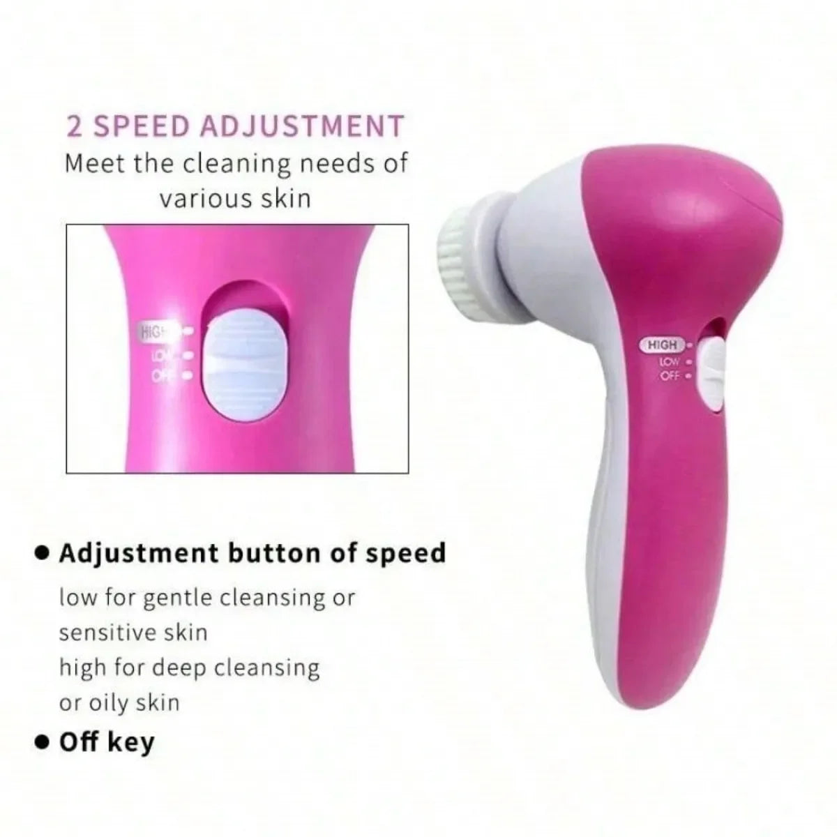 5 in 1 Electric Facial Cleansing Brush Set