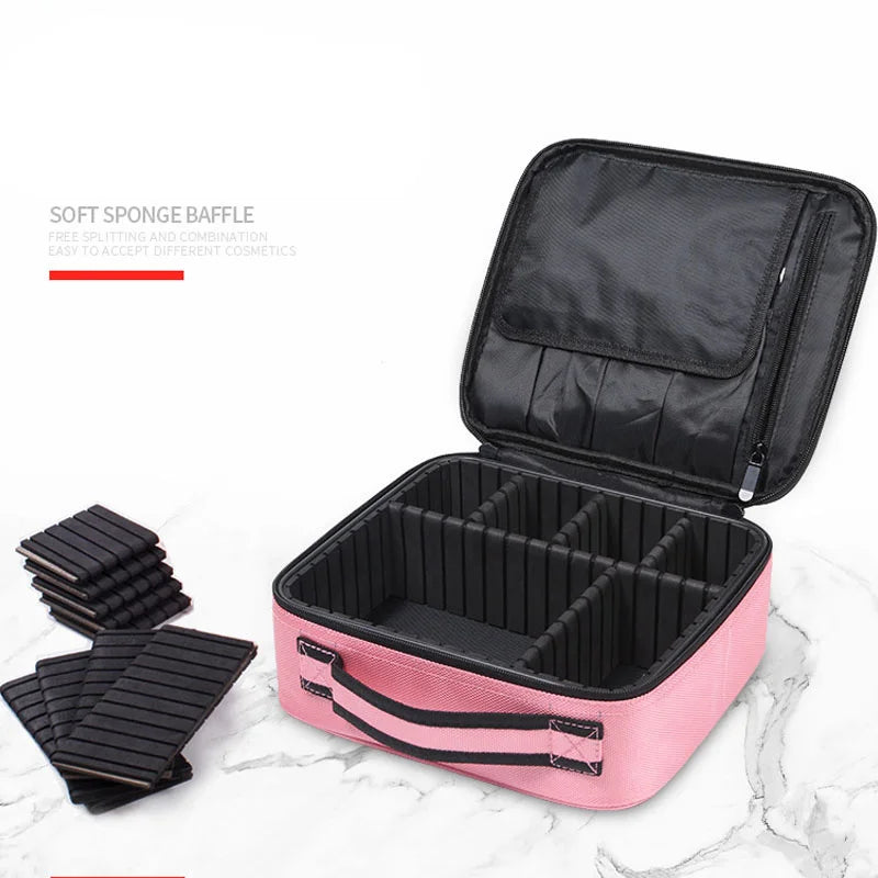 Portable Partition Makeup Bag