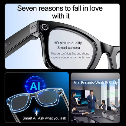 Premium AI Smart Sunglasses with Camera, Translation & Bluetooth Calls
