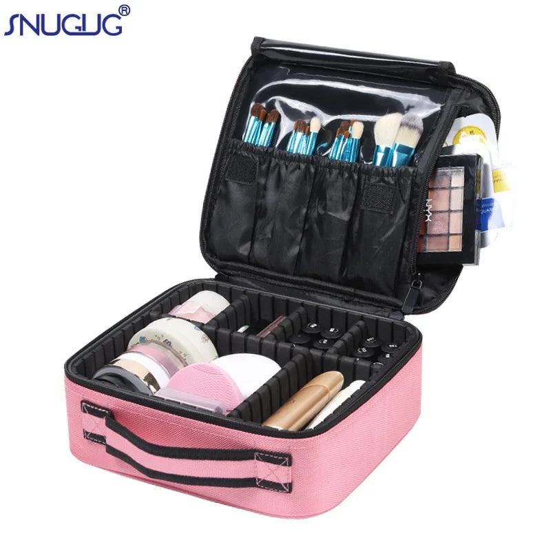 Portable Partition Makeup Bag