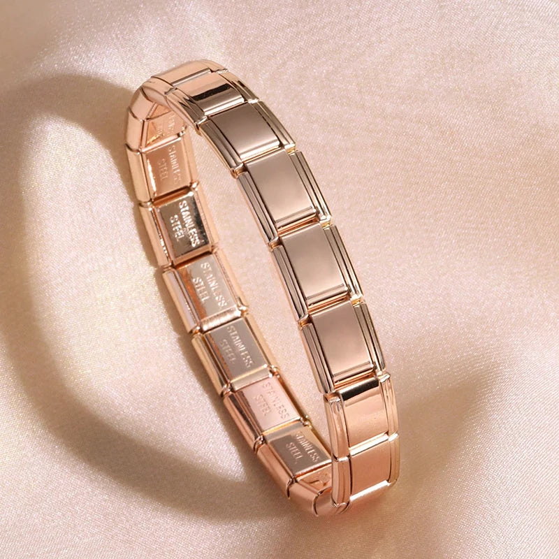 Italian Charm Bracelet (9mm) | Stainless Steel Modular Link Bracelet