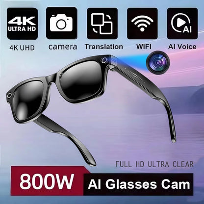 Premium AI Smart Sunglasses with Camera, Translation & Bluetooth Calls