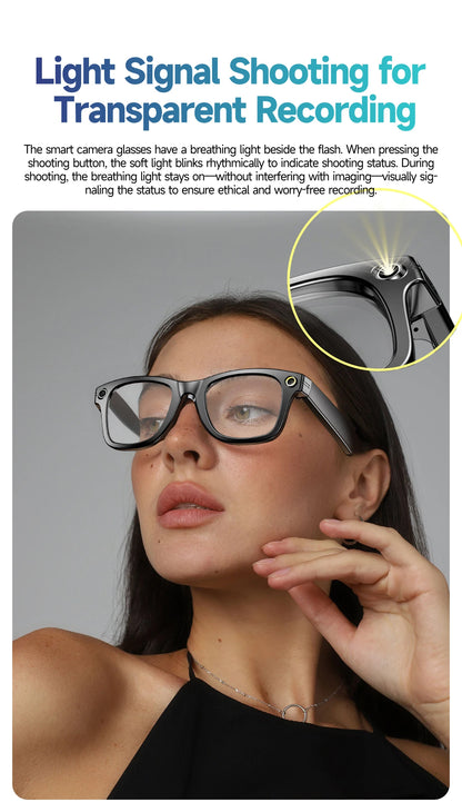 Premium AI Smart Sunglasses with Camera, Translation & Bluetooth Calls