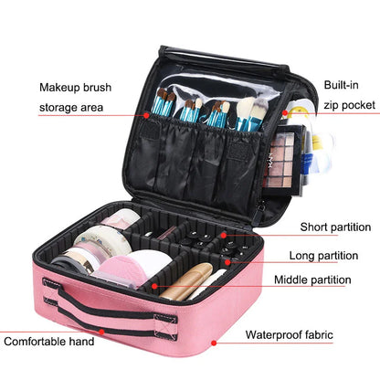 Portable Partition Makeup Bag