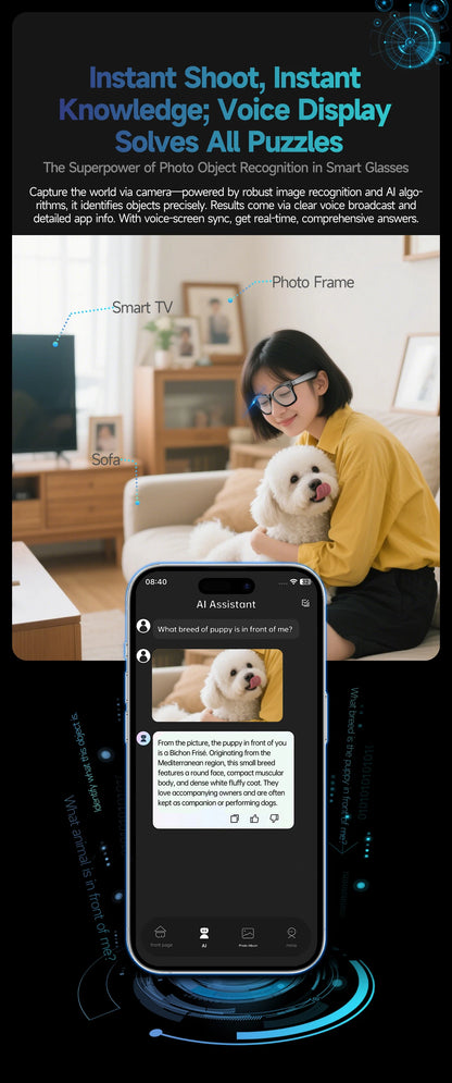 Premium AI Smart Sunglasses with Camera, Translation & Bluetooth Calls