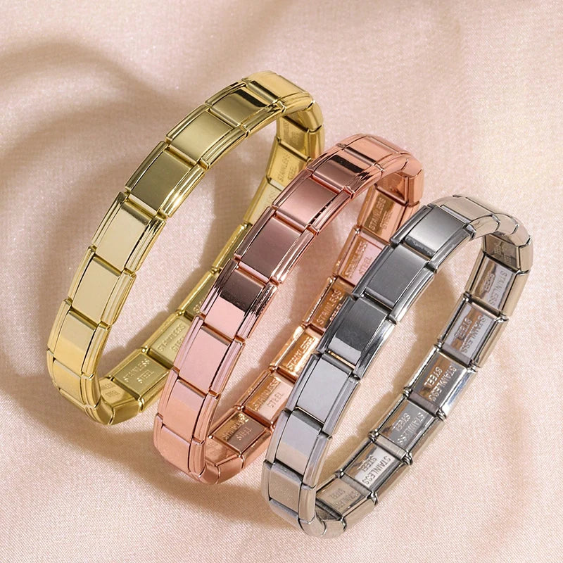 Italian Charm Bracelet (9mm) | Stainless Steel Modular Link Bracelet