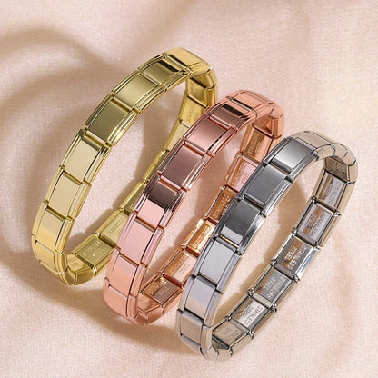 Italian Charm Bracelet (9mm) | Stainless Steel Modular Link Bracelet