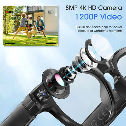 Premium AI Smart Sunglasses with Camera, Translation & Bluetooth Calls