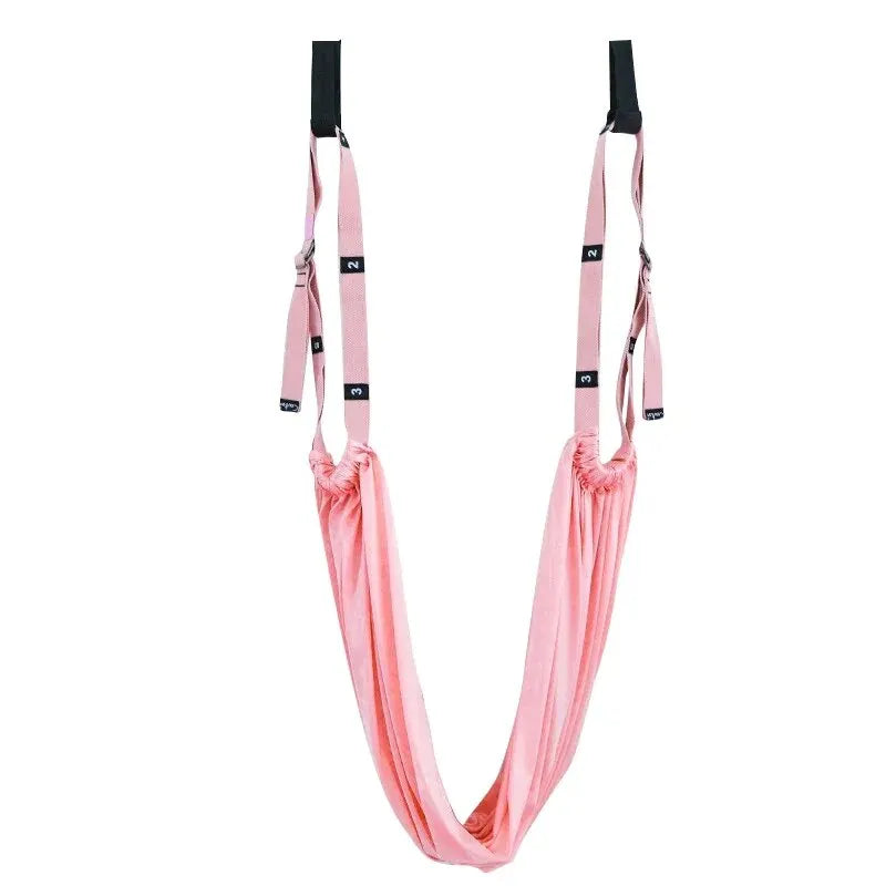 Aerial Yoga Strap with Door Anchor, Adjustable Stretch Training Belt