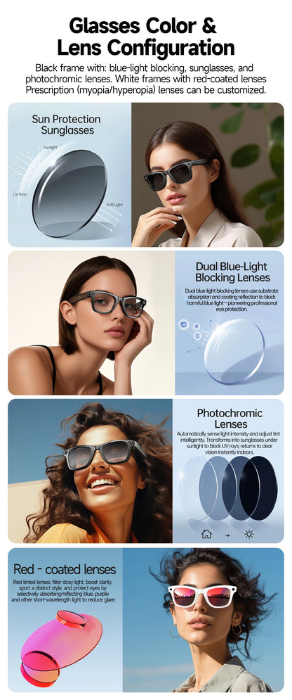 Premium AI Smart Sunglasses with Camera, Translation & Bluetooth Calls