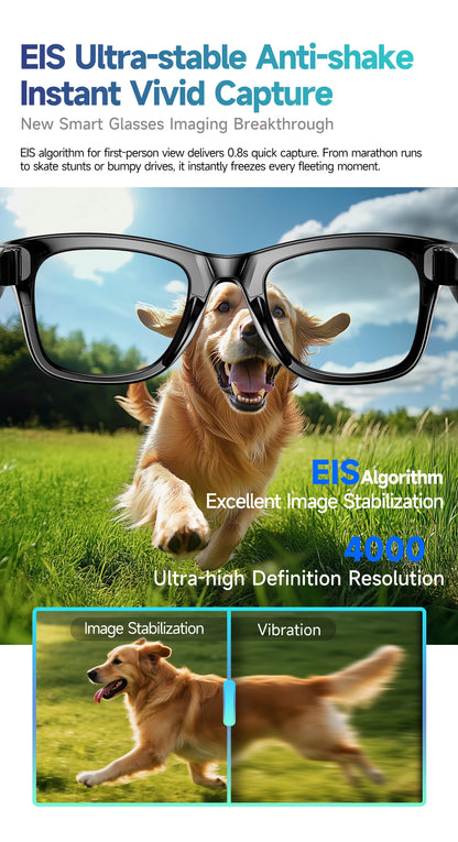 Premium AI Smart Sunglasses with Camera, Translation & Bluetooth Calls