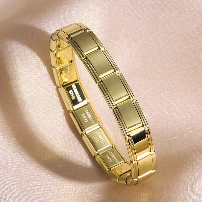 Italian Charm Bracelet (9mm) | Stainless Steel Modular Link Bracelet