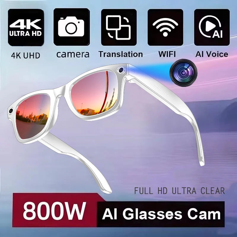 Premium AI Smart Sunglasses with Camera, Translation & Bluetooth Calls