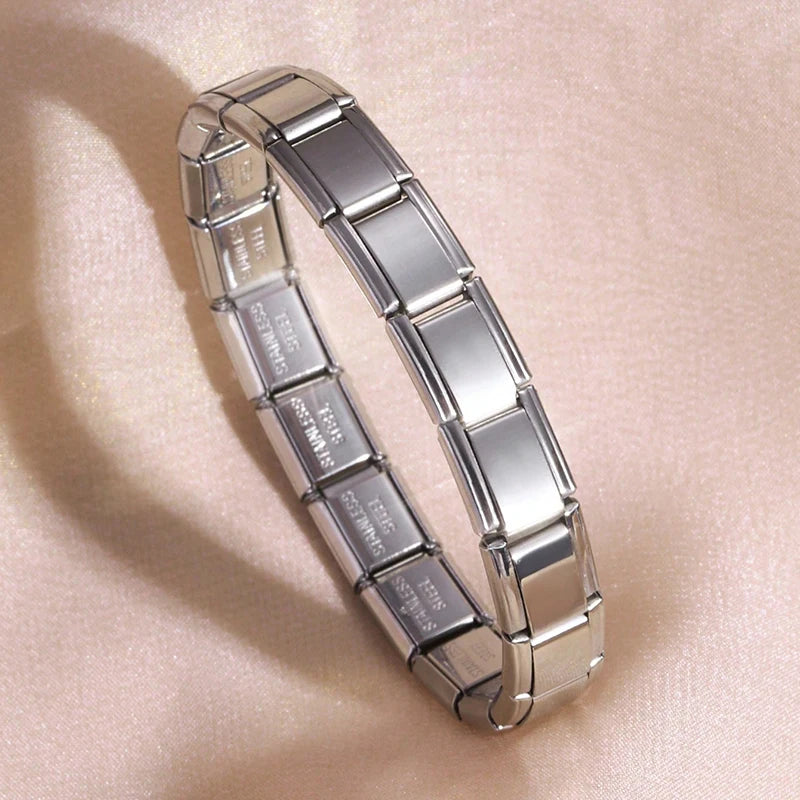 Italian Charm Bracelet (9mm) | Stainless Steel Modular Link Bracelet