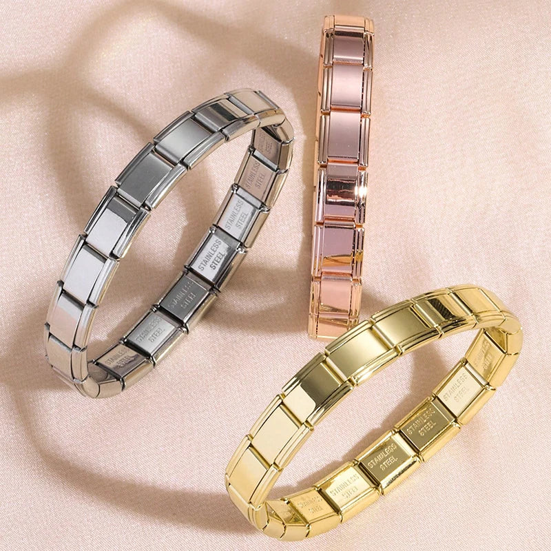 Italian Charm Bracelet (9mm) | Stainless Steel Modular Link Bracelet