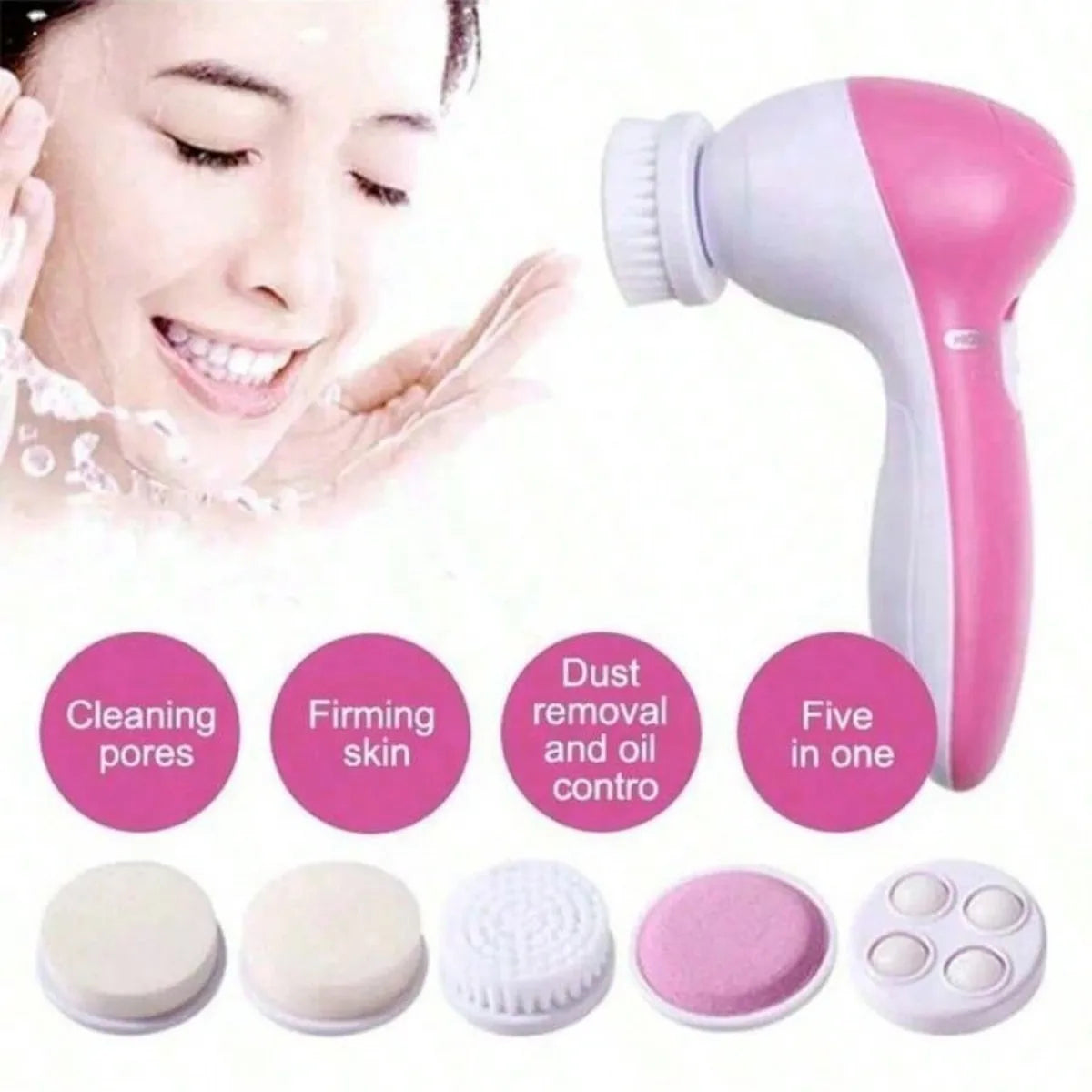 5 in 1 Electric Facial Cleansing Brush Set