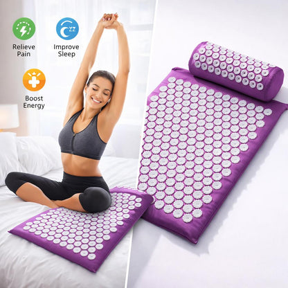 Acupressure Yoga Mat & Massage Cushion Set